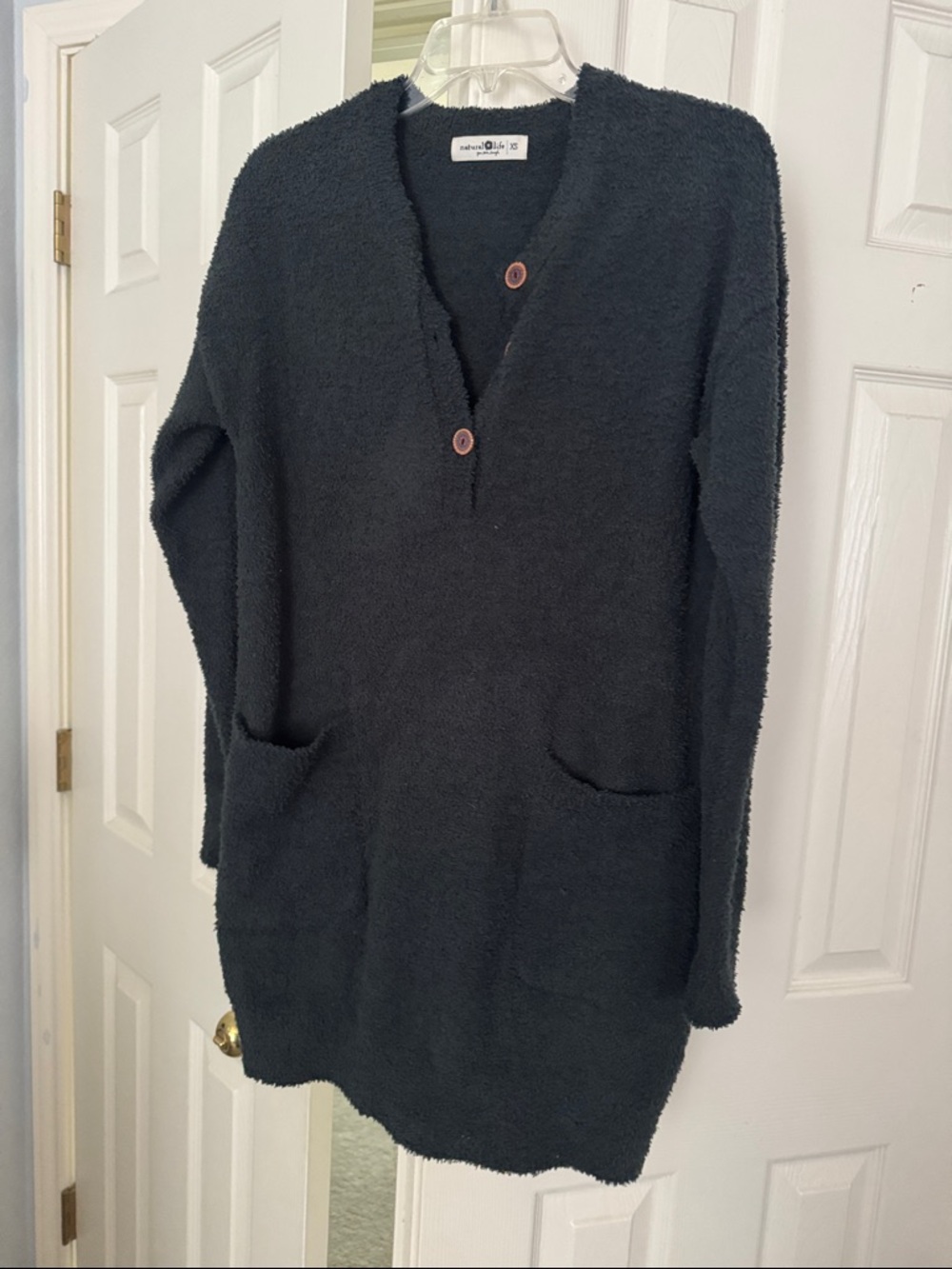 Natural Life Button Front Sweater Mini Dress